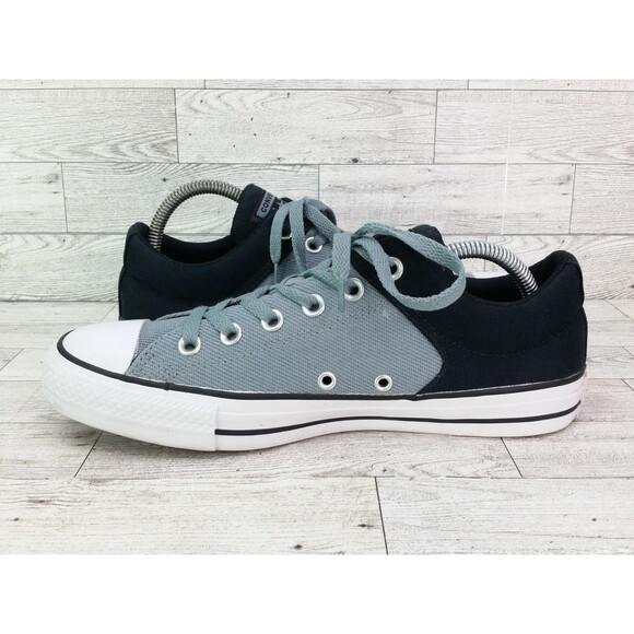 Men's Converse All Star Shoes Gray Black Low Top Canvas Sneakers 163217F Size 7 - Picture 10 of 13